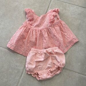 Janie and Jack 12-18 month set pink